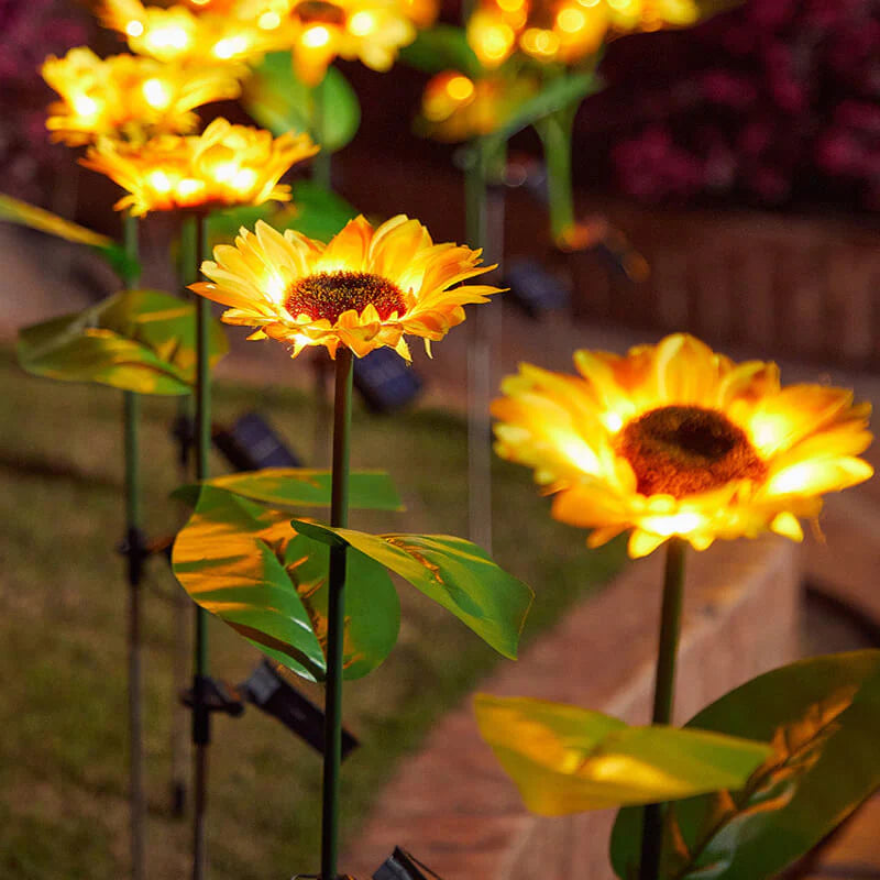Luci a forma di girasole BloomGlow™ - 80 cm