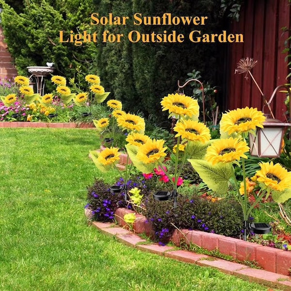 Luci a forma di girasole BloomGlow™ - 80 cm