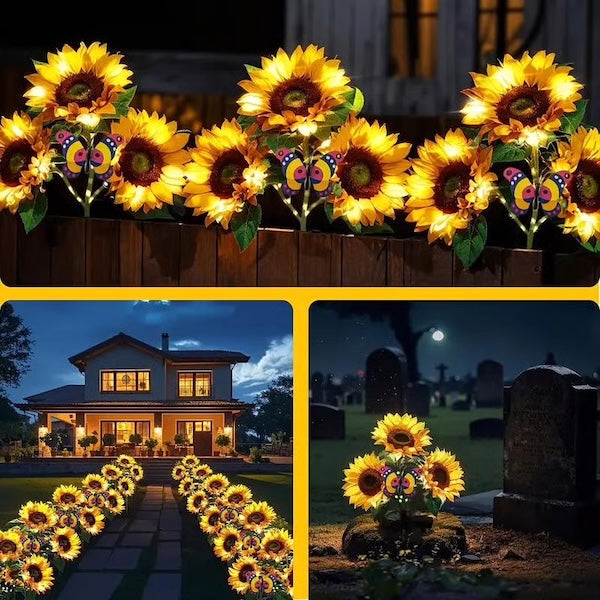 Luci a forma di girasole BloomGlow™ - 80 cm
