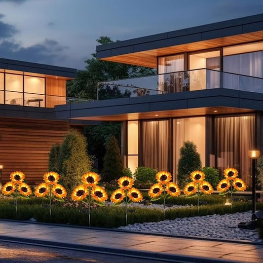 Luci a forma di girasole BloomGlow™ - 80 cm